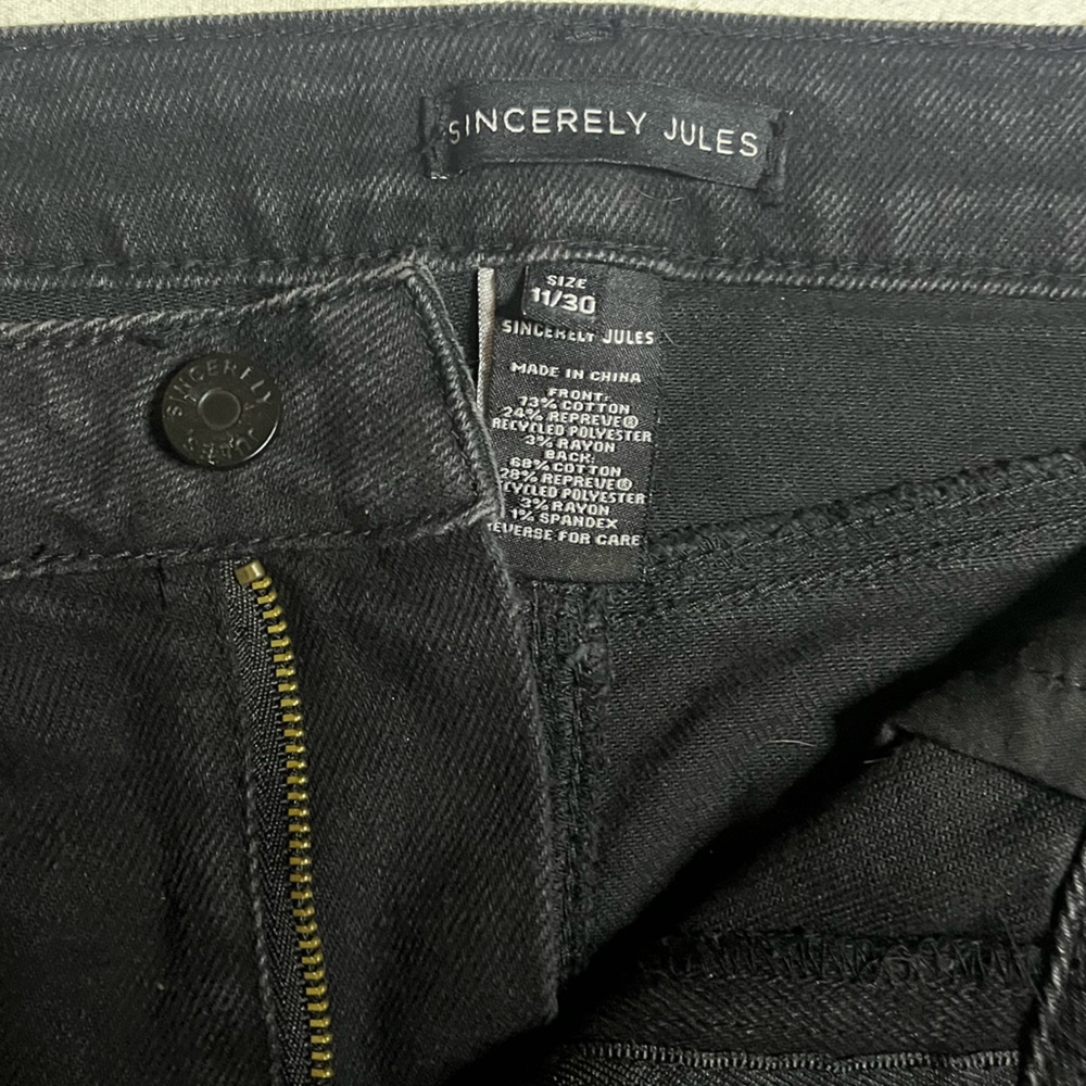 Sincerely Jules high waisted long black shorts stretch